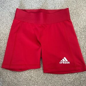 adidas Women’s Red High-Waist Bike Shorts